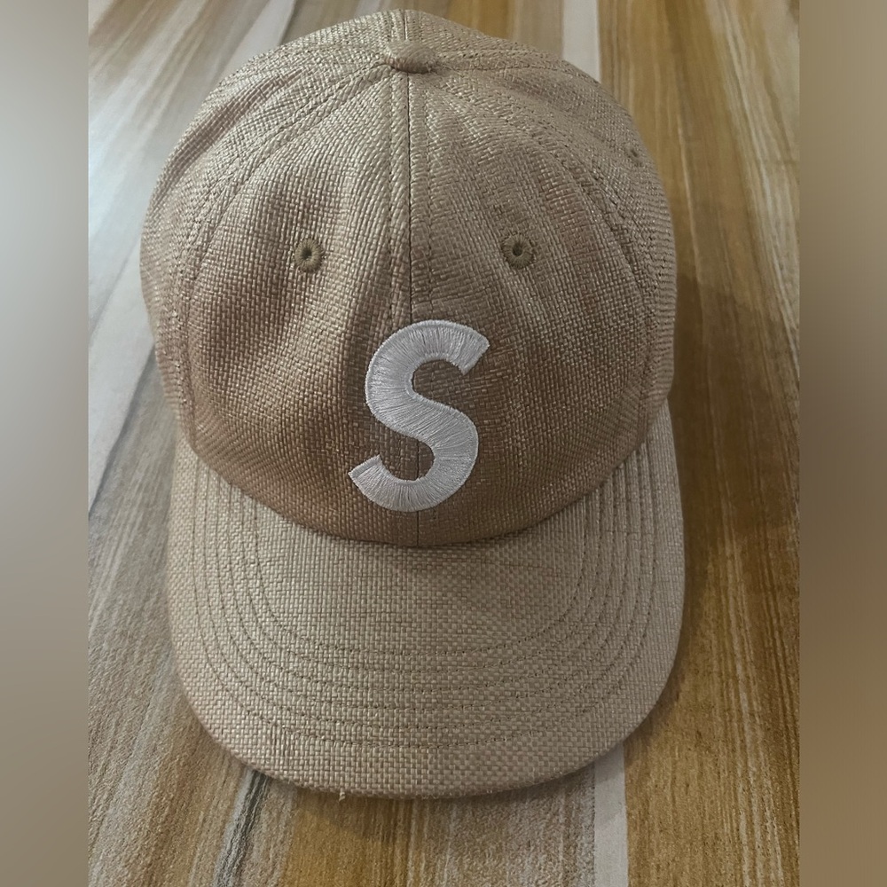 Supreme Beige Tan 'S' Logo Baseball Cap